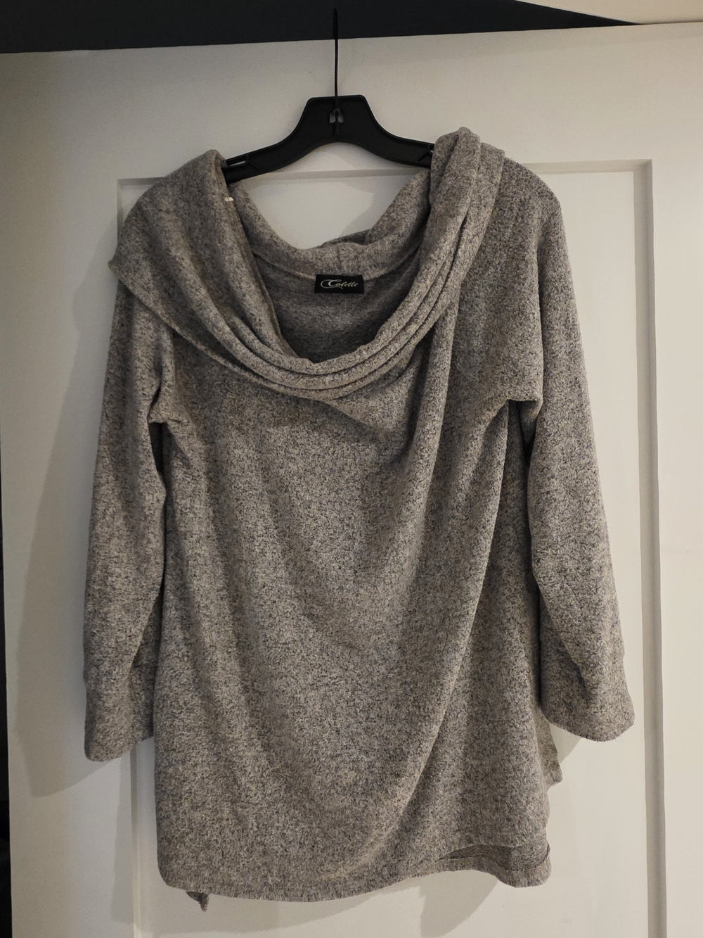 Colette Women's Drape Cowl Neck Sweater - Gray